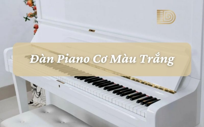 Đàn piano cơ màu trắng